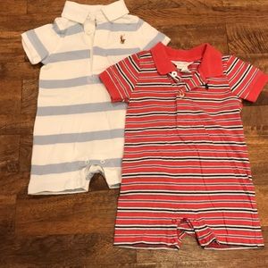 Ralph Lauren 2-pk Baby Boy 0-3M Shortalls
